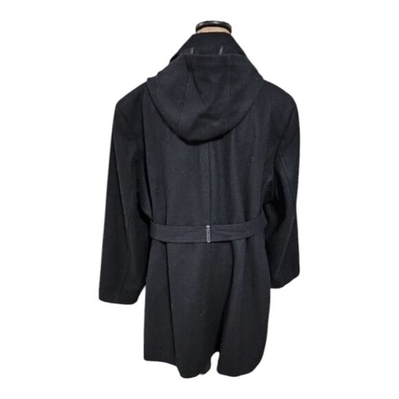 CALVIN klein Black belted hooded wool blend Walking coat plus size 3X new!!! - Picture 10 of 15